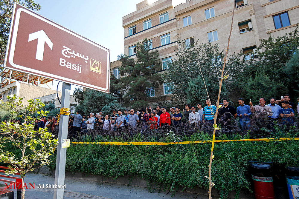 تصاویر جدید از محل سقوط جرثقیل در تهران