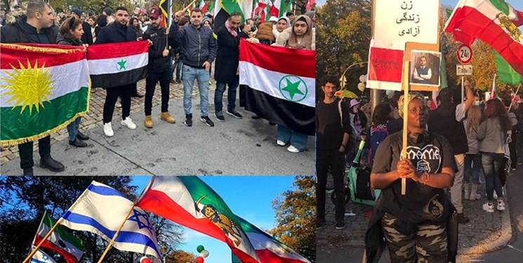 پرچم های سرگردان کارناوال برلین در حمایت از اعتراضات ایران!