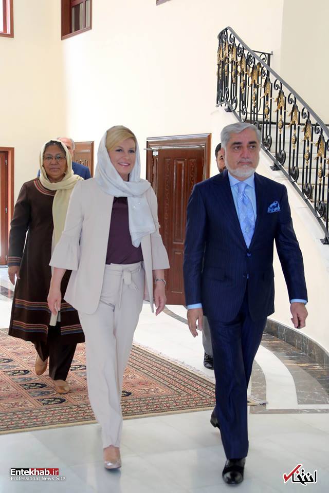 عکس/ پوشش رئیس جمهور کرواسی در سفر به افغانستان