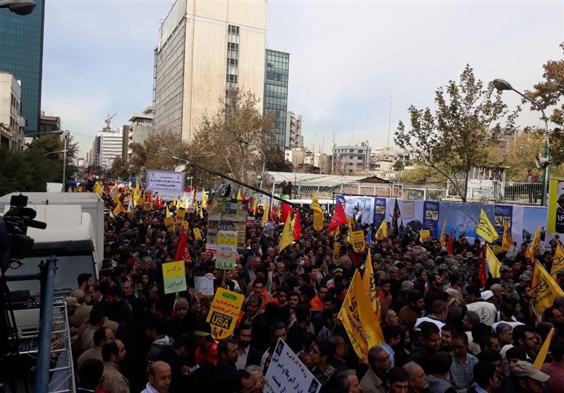 مراسم راهپیمایی 13 آبان روز ملی مبـارزه با اسـتکبار/ طنین‌انداز شدن فرياد مرگ بر آمریکا در کشور